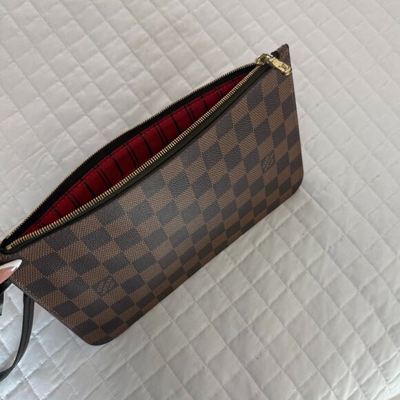 Louis Vuitton Damier Ebene Neverfull MM GM Pouch - Picture 4 of 5